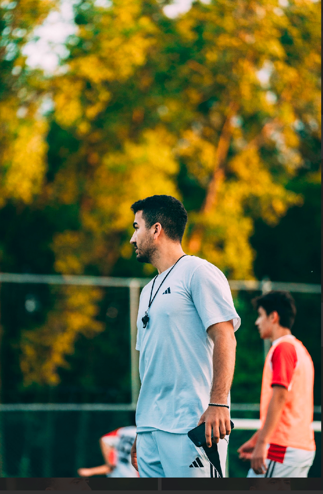 Coach Eren on the training field